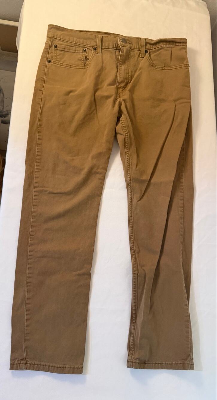 Levi’s 502 Regular Taper Pants Men’s 34x30 Brown Stretch Five Pocket